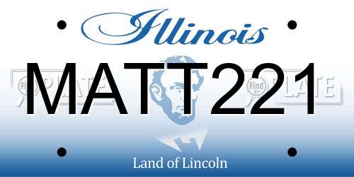 MATT221 Illinois License Plate