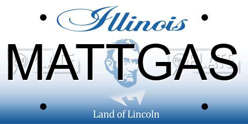 MATTGAS Illinois License Plate