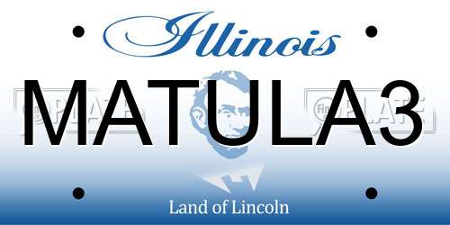 MATULA3 Illinois License Plate