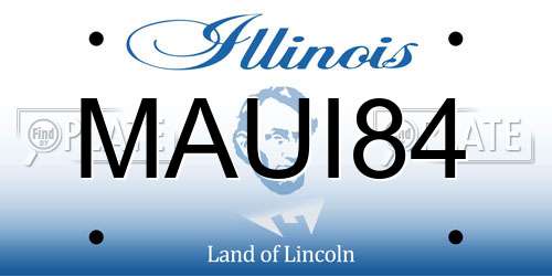 MAUI84 Illinois License Plate