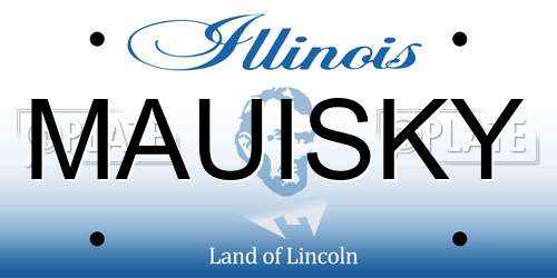 MAUISKY Illinois License Plate