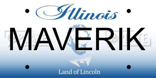 MAVERIK Illinois License Plate