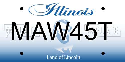 MAW45T Illinois License Plate