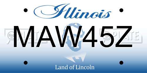 MAW45Z Illinois License Plate