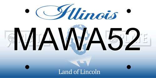 MAWA52 Illinois License Plate
