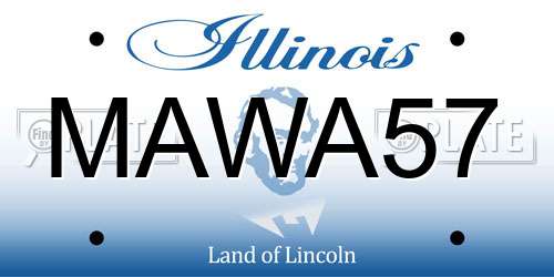 MAWA57 Illinois License Plate