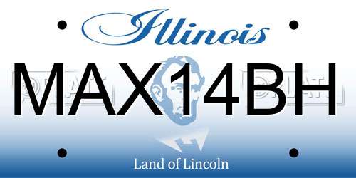MAX14BH Illinois License Plate