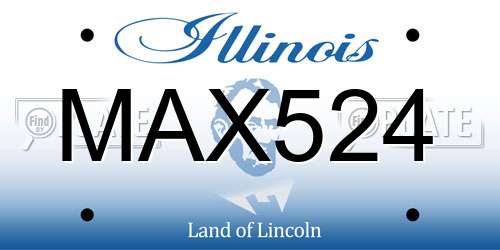 MAX524 Illinois License Plate