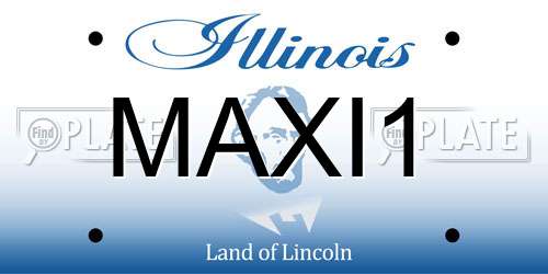 MAXI1 Illinois License Plate