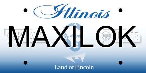 MAXILOK Illinois License Plate