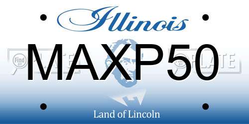 MAXP50 Illinois License Plate