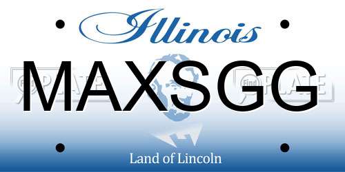 MAXSGG Illinois License Plate