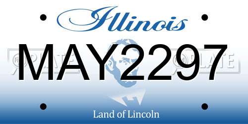 MAY2297 Illinois License Plate