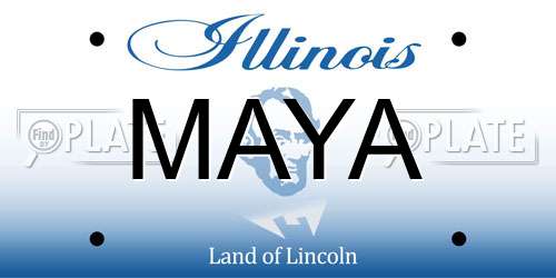 MAYA Illinois License Plate