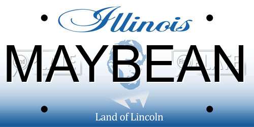MAYBEAN Illinois License Plate