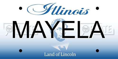 MAYELA Illinois License Plate
