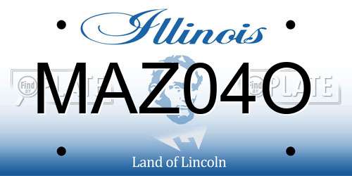 MAZ04O Illinois License Plate