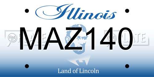 MAZ140 Illinois License Plate