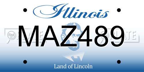 MAZ489 Illinois License Plate