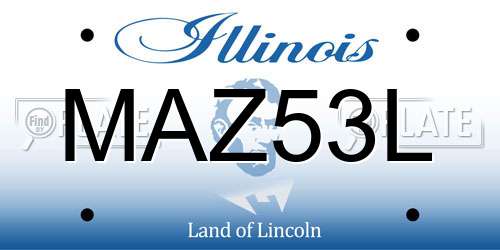 MAZ53L Illinois License Plate