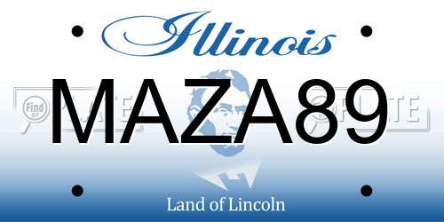 MAZA89 Illinois License Plate