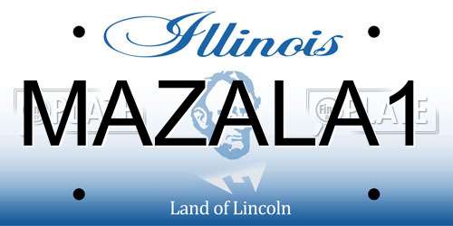 MAZALA1 Illinois License Plate
