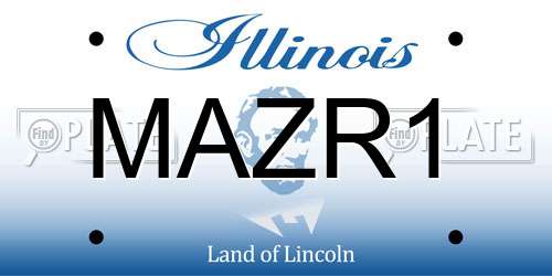 MAZR1 Illinois License Plate