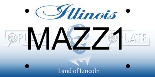MAZZ1 Illinois License Plate
