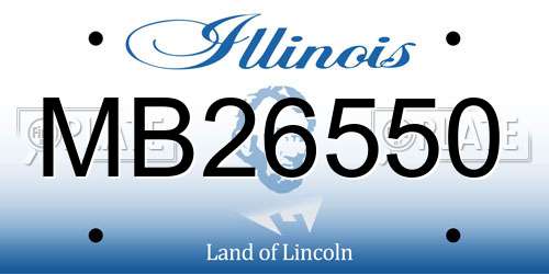 MB26550 Illinois License Plate