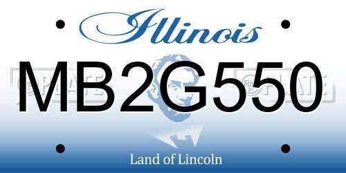 MB2G550 Illinois License Plate