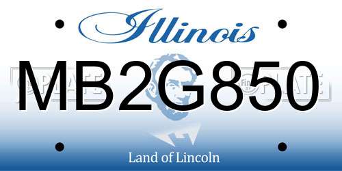 MB2G850 Illinois License Plate