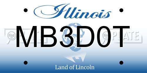 MB3D0T Illinois License Plate
