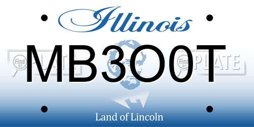 MB3O0T Illinois License Plate