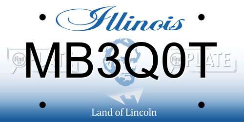 MB3Q0T Illinois License Plate