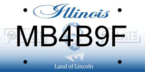 MB4B9F Illinois License Plate