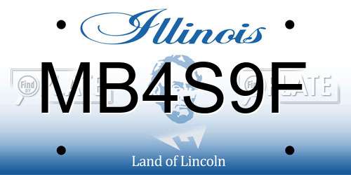 MB4S9F Illinois License Plate
