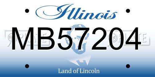 MB57204 Illinois License Plate