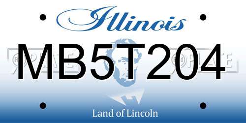 MB5T204 Illinois License Plate