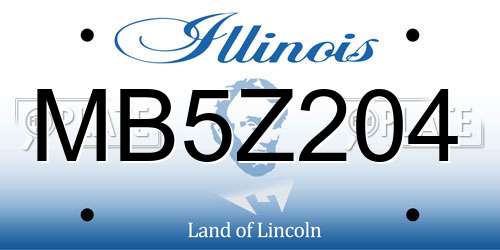 MB5Z204 Illinois License Plate