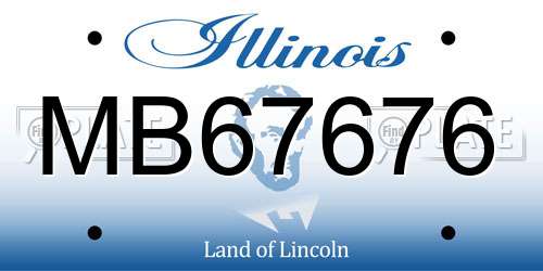 MB67676 Illinois License Plate