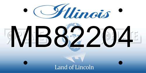 MB82204 Illinois License Plate