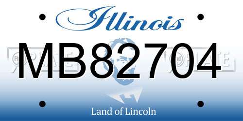 MB82704 Illinois License Plate