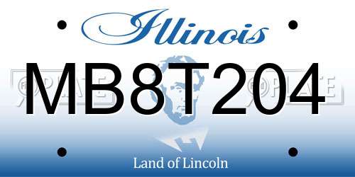MB8T204 Illinois License Plate