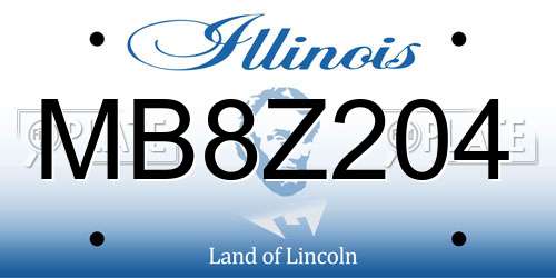 MB8Z204 Illinois License Plate