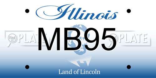 MB95 Illinois License Plate