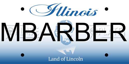 MBARBER Illinois License Plate