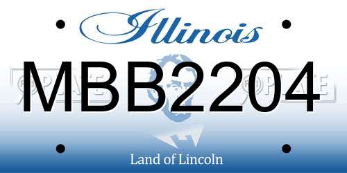 MBB2204 Illinois License Plate