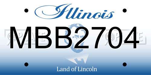 MBB2704 Illinois License Plate