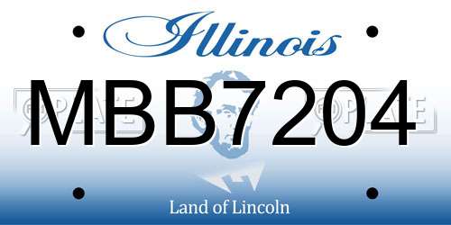 MBB7204 Illinois License Plate