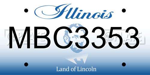MBC3353 Illinois License Plate